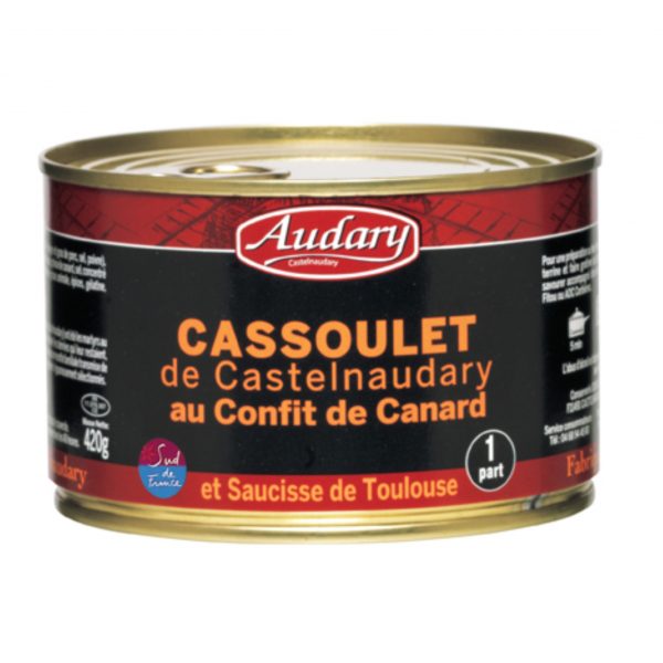Véritable Cassoulet de Castelnaudary au canard et saucisses de Toulouse en  boîte - Audary Castelnaudary